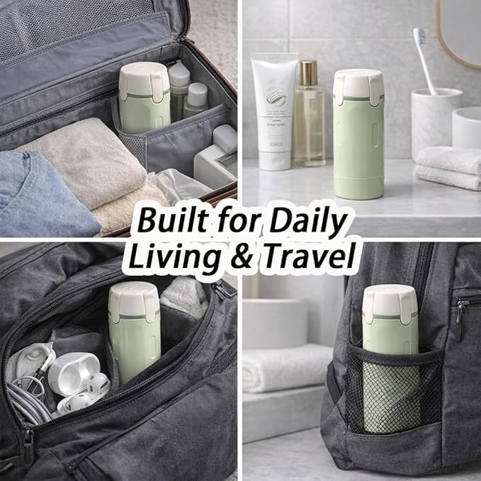 Aura 4-in-1: Dispensador de Viaje Minimalista